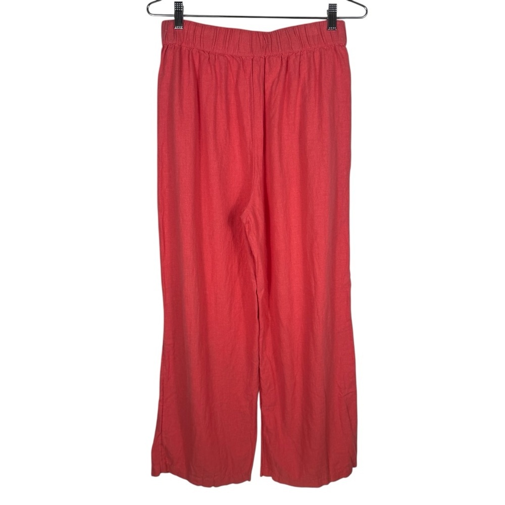Abercrombie & Fitch Linen Blend Pull-On Pants, Coral, Size M - Picture 6 of 7